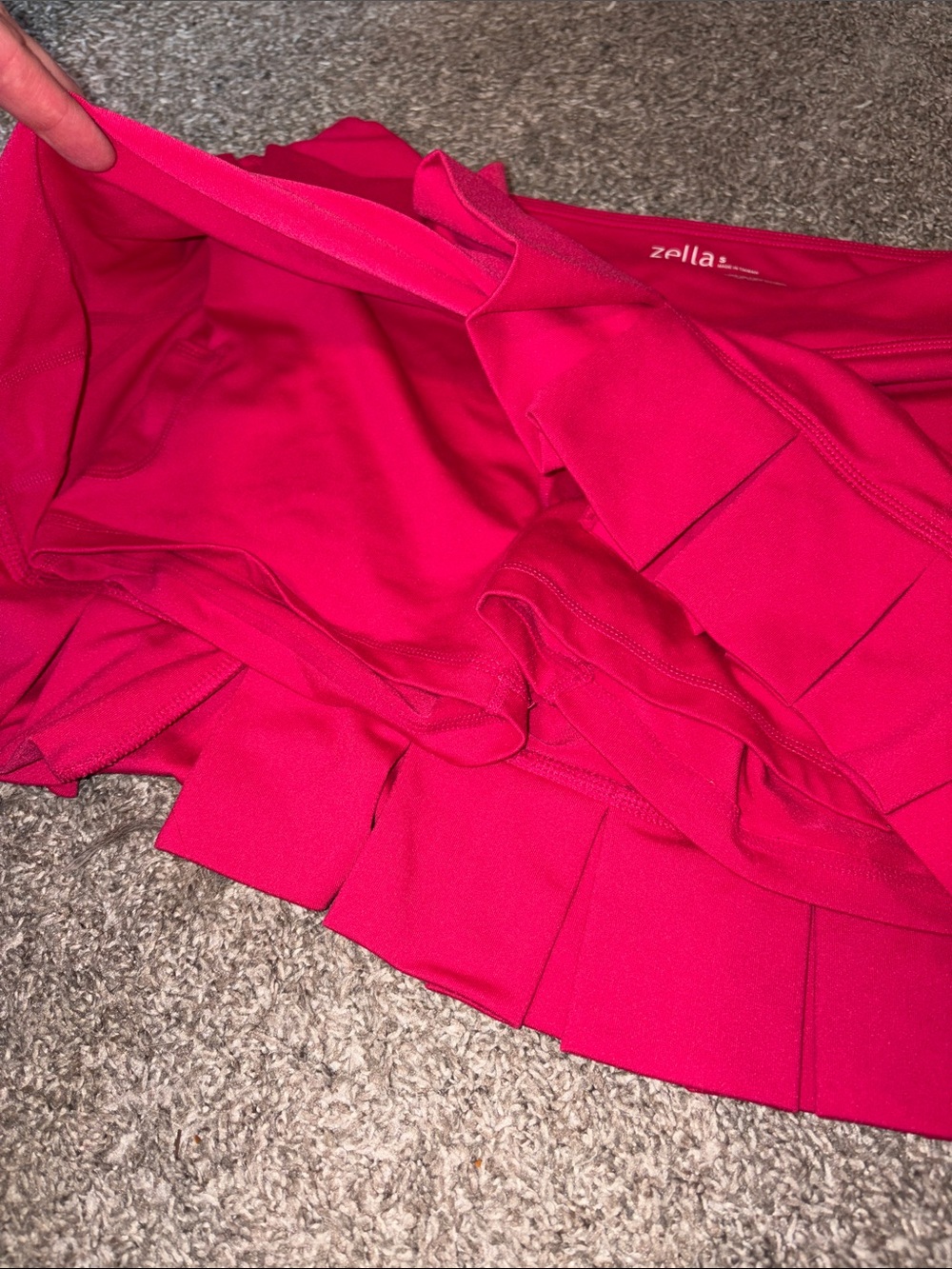 Zella Hot Pink Pleated Hem Skater Skirt - Picture 2 of 4